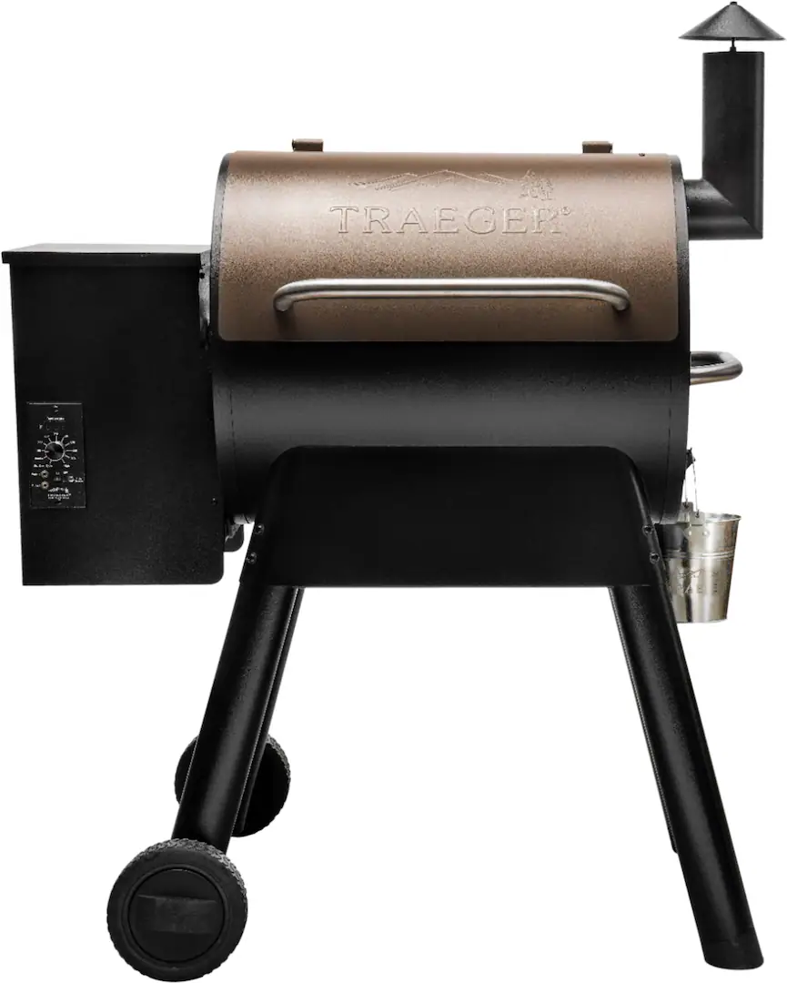 BBQ ribs and meat on a Traeger pellet grill