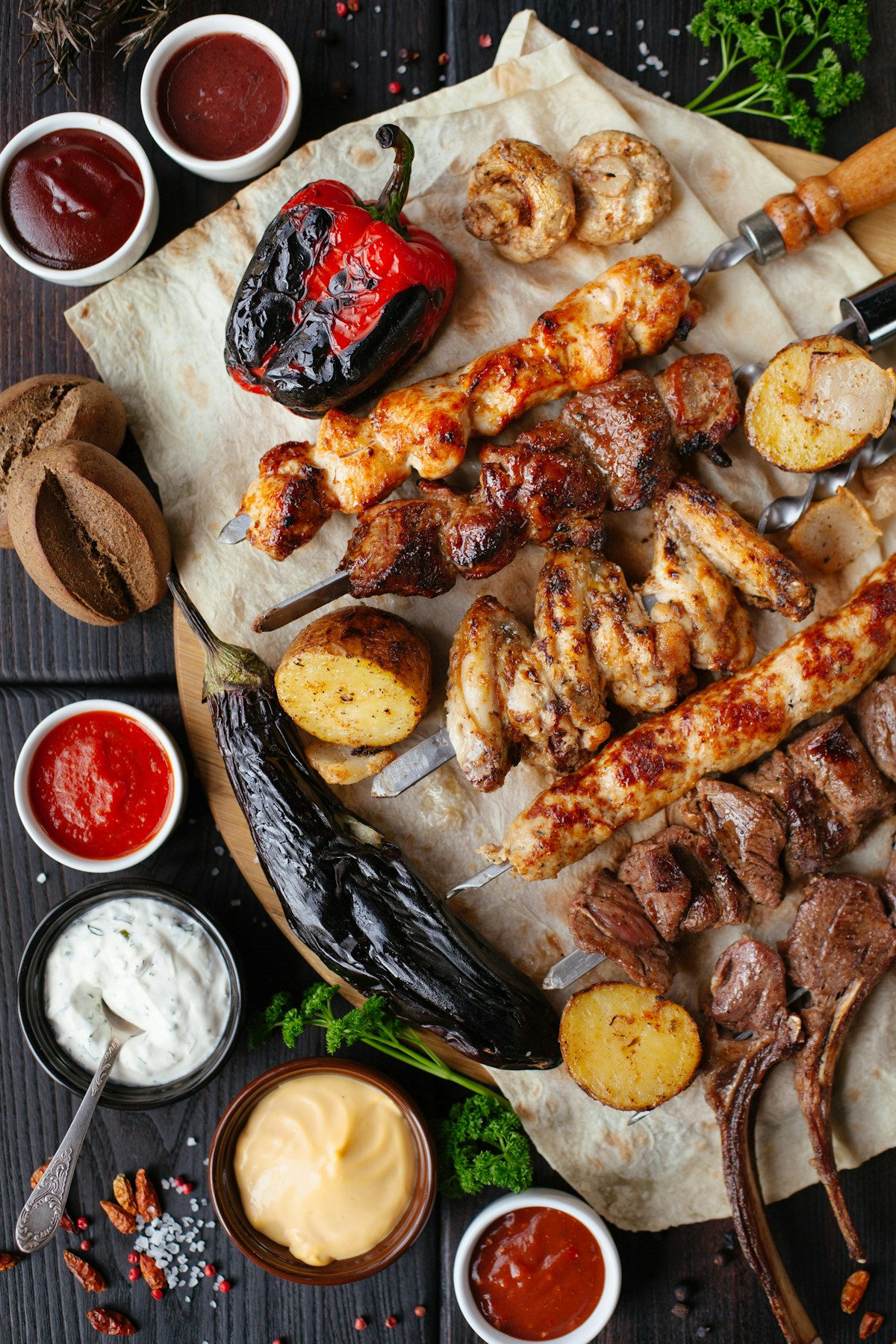 Pellet grill cooking delicious BBQ in a backyard setting