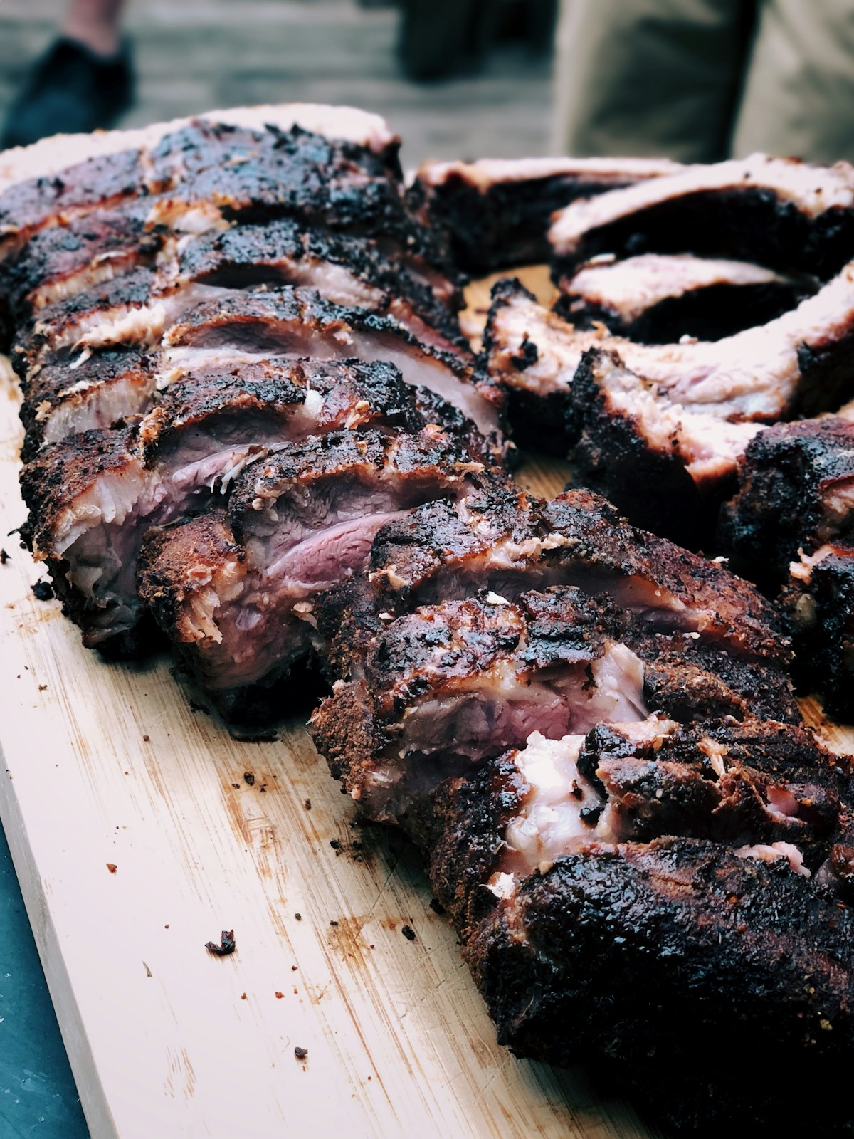 Beautifully smoked BBQ meat with perfect bark
